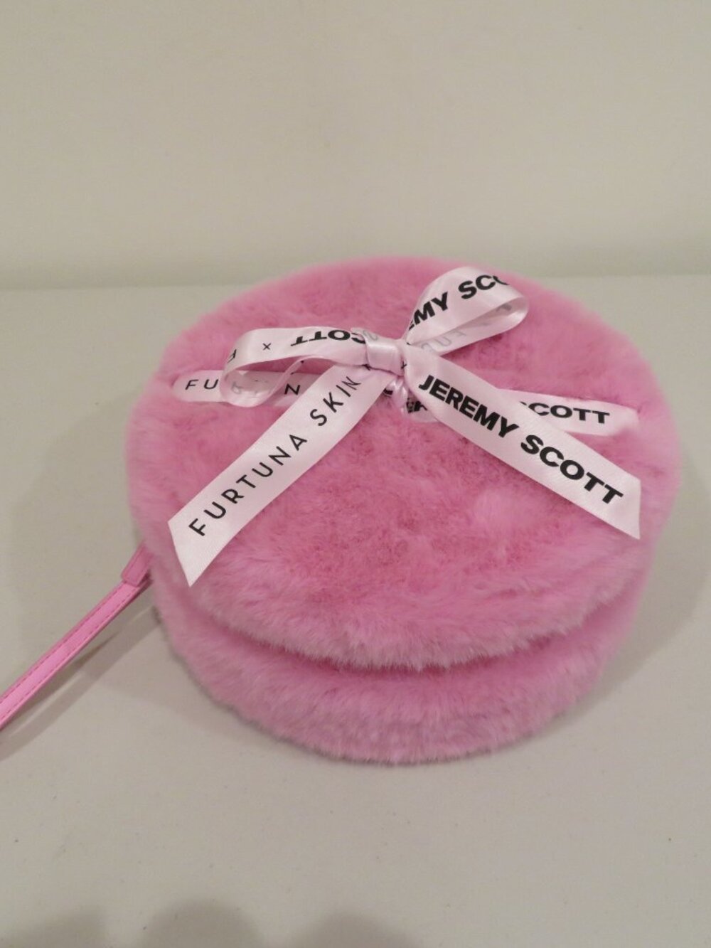 Jeremy Scott Furtuna Skin Pink Faux Fur Vanity Case